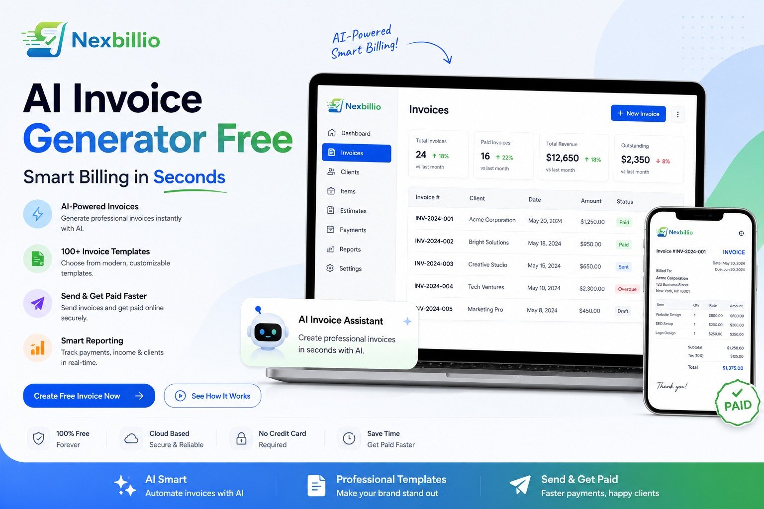 AI invoice generator