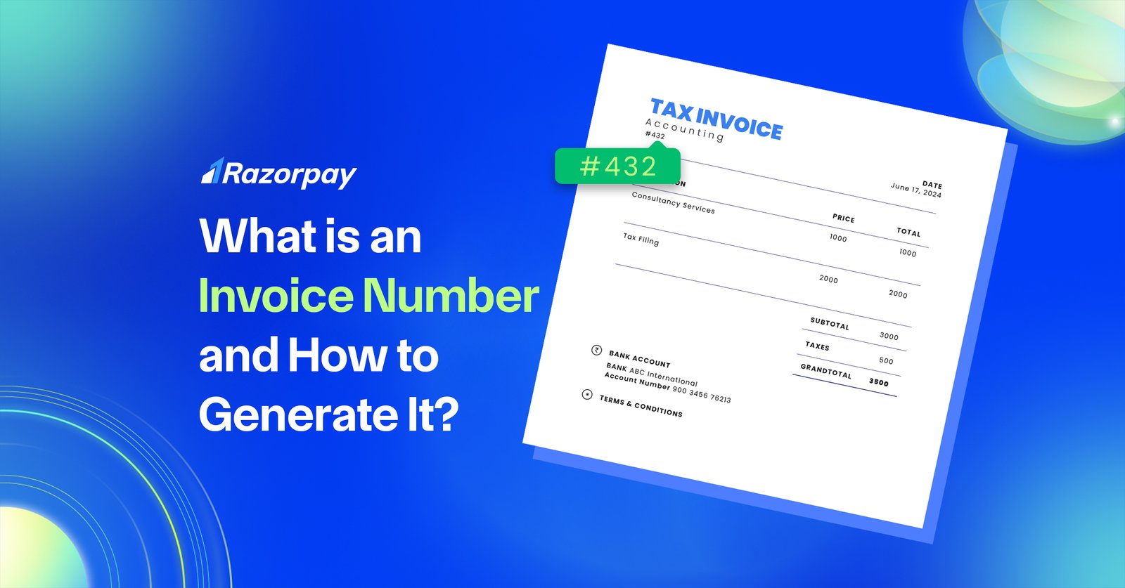 How to create an invoice number