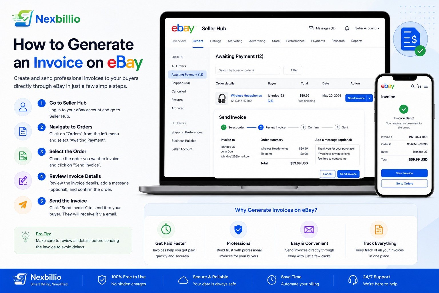 Invoice generator for eBay