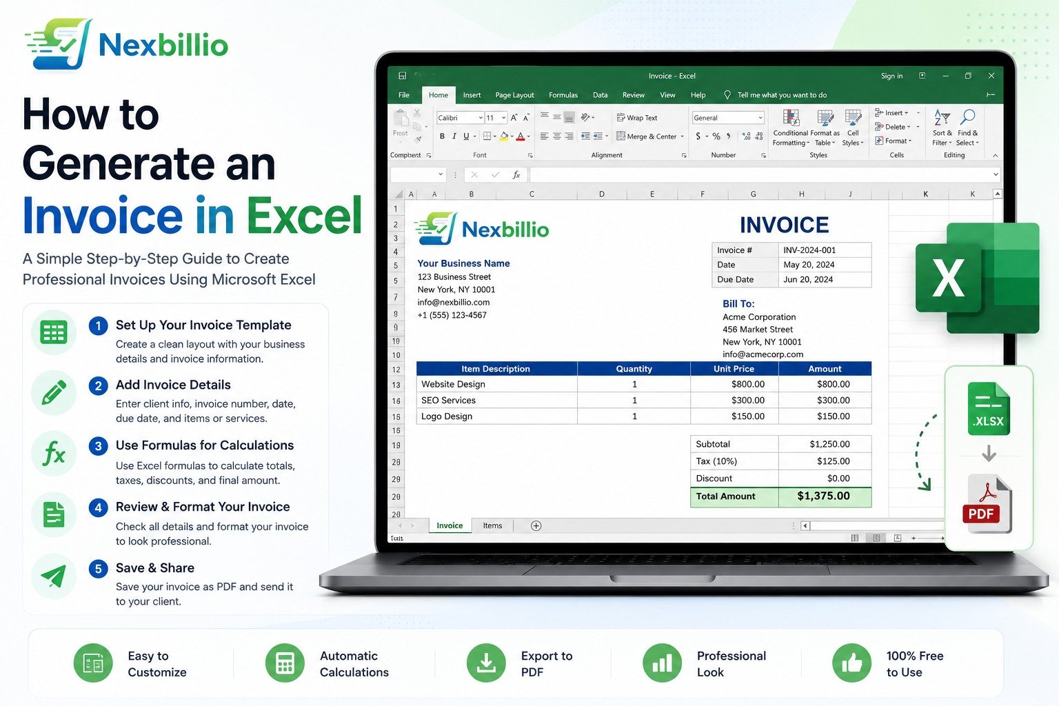 Excel invoice generator