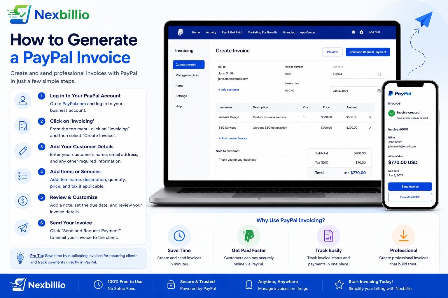 Invoice generator for paypal