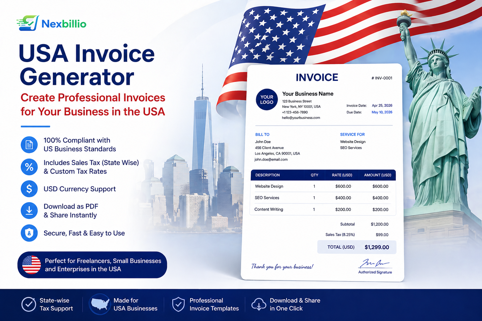 Free Invoice Generator USA