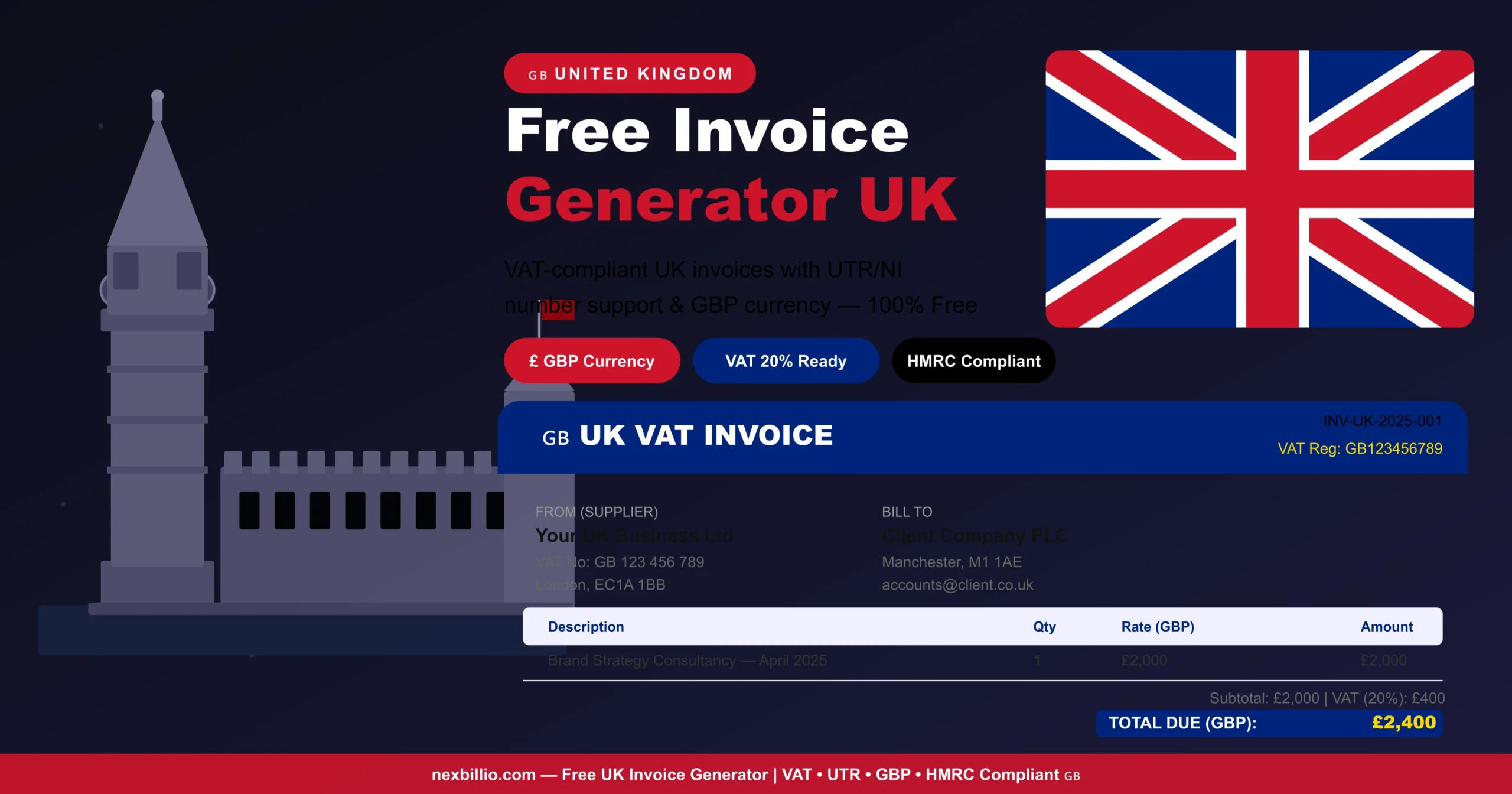 Free invoice generator for UK