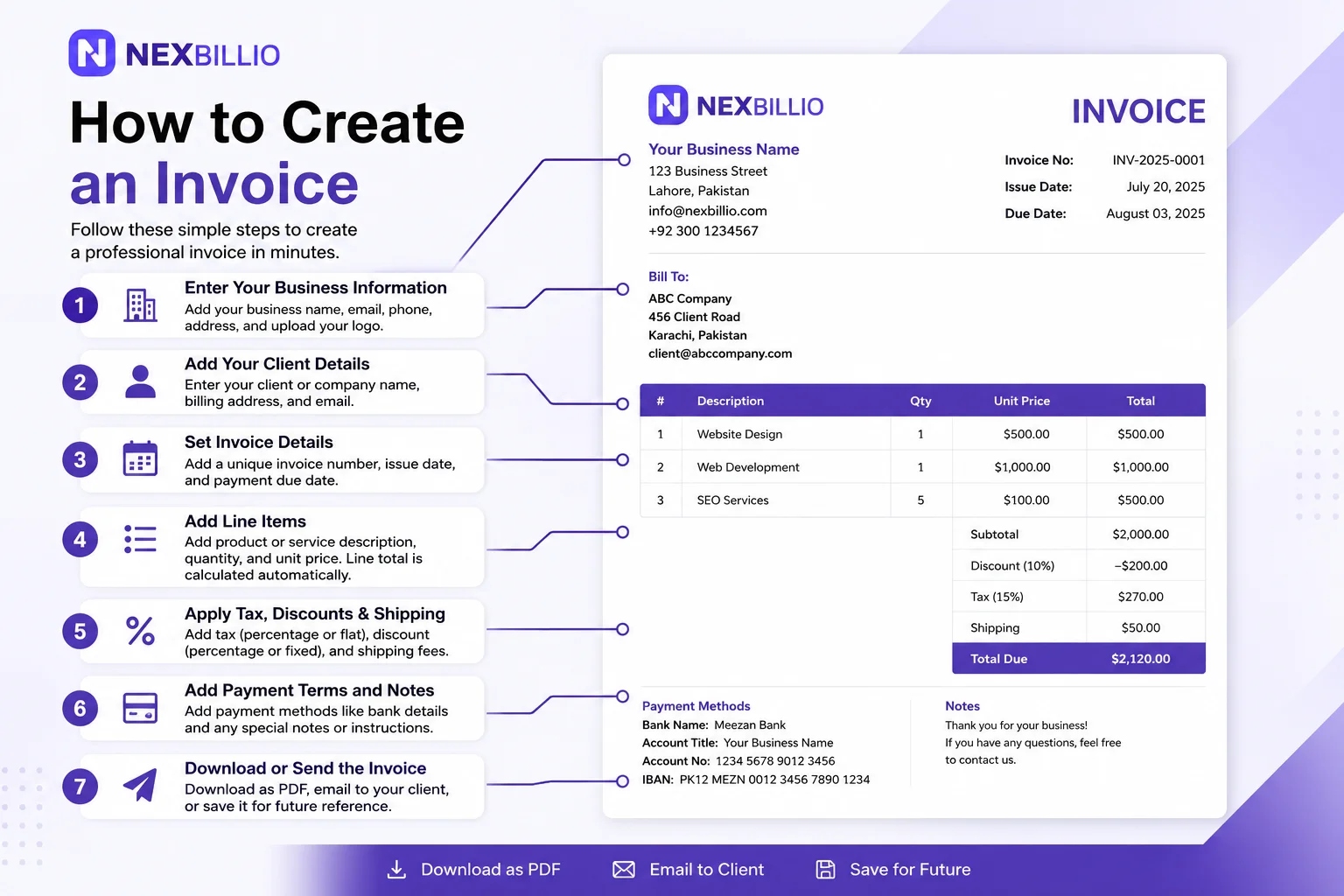 How to create a business invoice