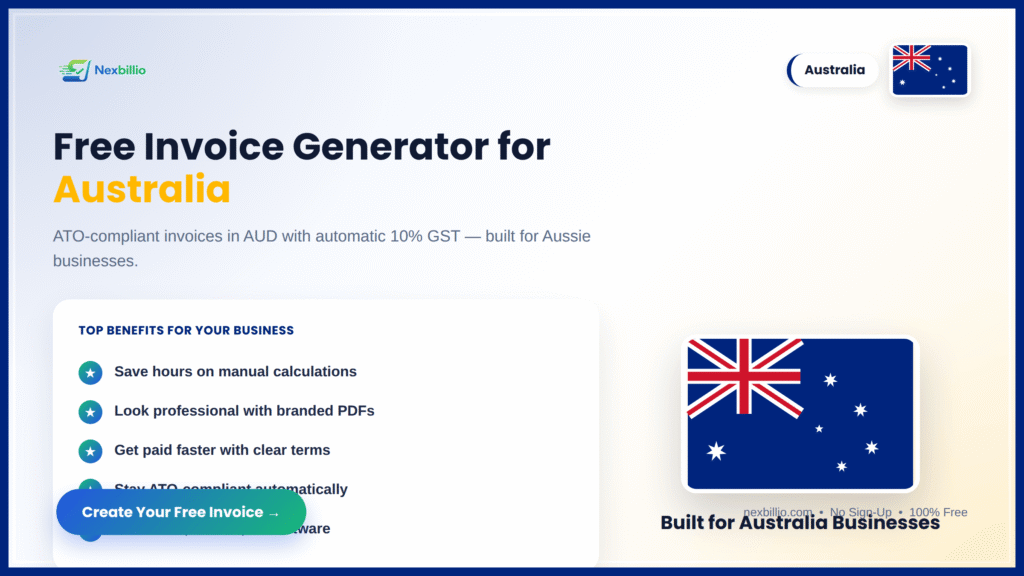 invoice generator for Australia 
