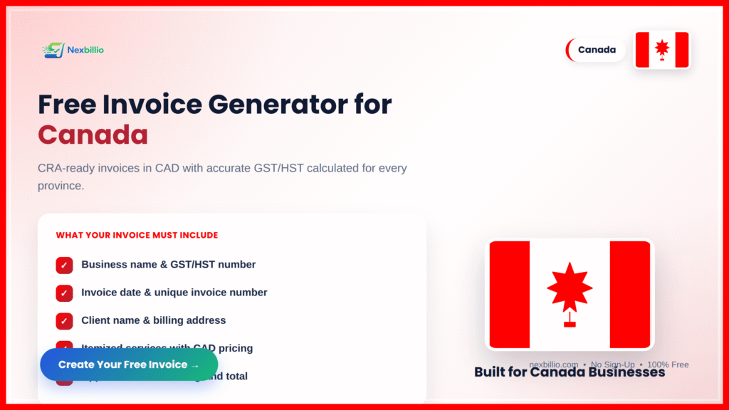 online invoice maker for canada