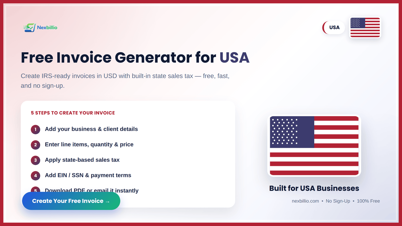 free invoicing tool for USA