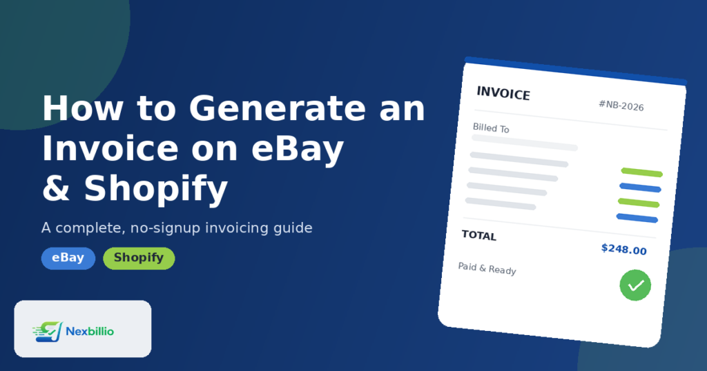 How to Generate an Invoice on eBay & Shopify (2026)