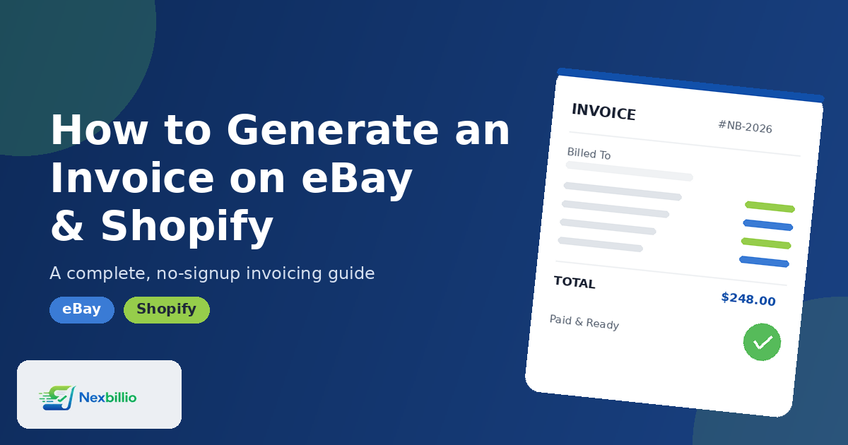 How to Generate an Invoice on eBay & Shopify (2026)