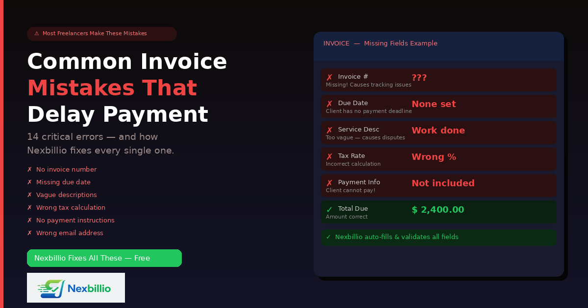 Common Invoice Mistakes & How Nexbillio Fixes Them Fast