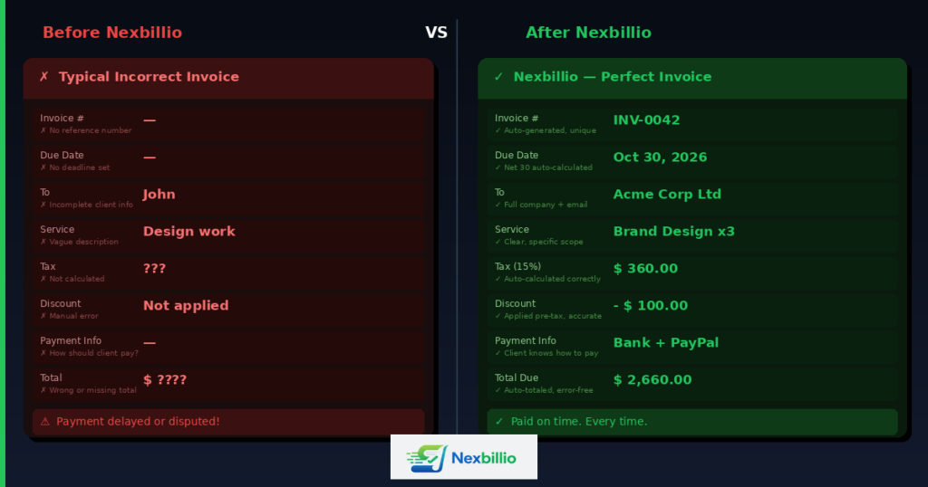 Common Invoice Mistakes & How Nexbillio Fixes Them Fast