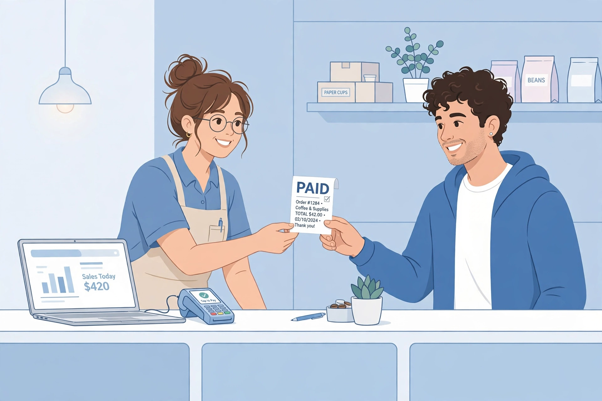 sending a receipt after payment is received